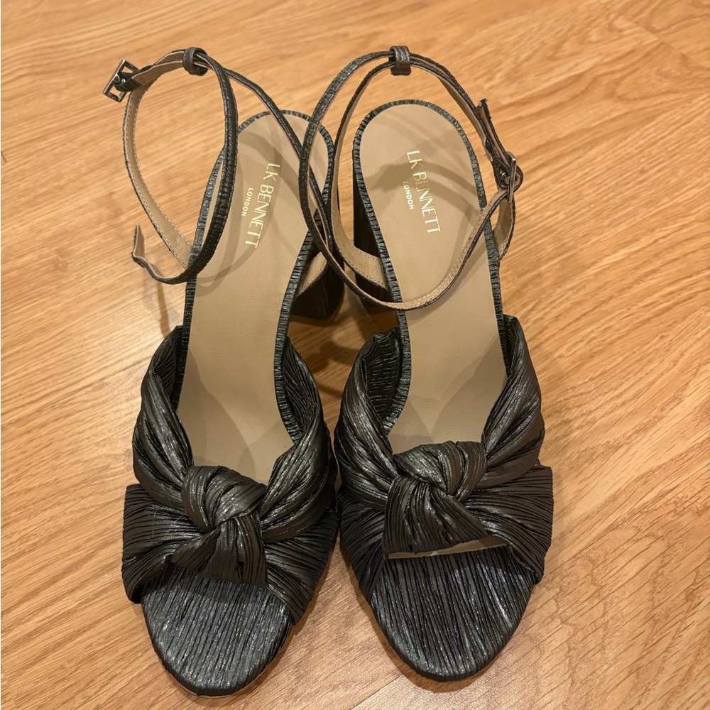 LK Bennett Black Textured Heels